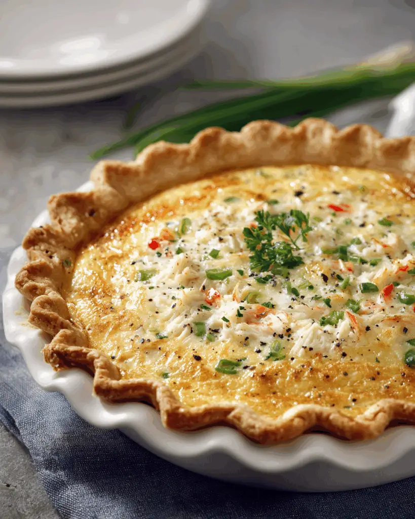 Crab & Swiss Cheese Quiche – Elegant Seafood Twist