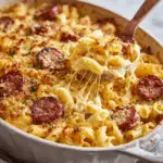 Cheesy Kielbasa Pasta Bake