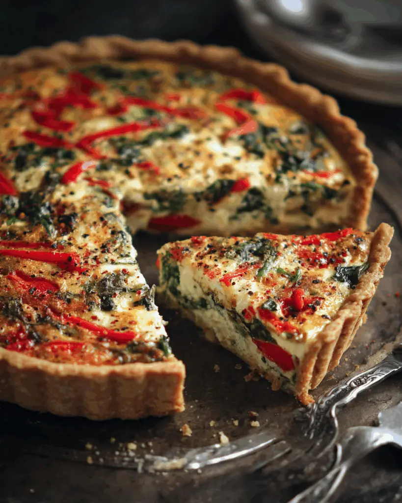Roasted Red Pepper Quiche – Vibrant & Mediterranean-Inspired