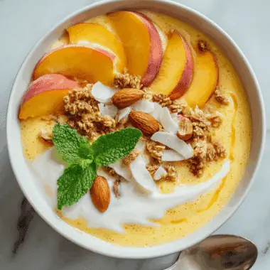 Peach Smoothie Bowl – Fresh, Fruity, And Instagram-Worthy