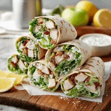 Chicken Caesar Wraps – A Fresh & Filling Back to School Lunch Option