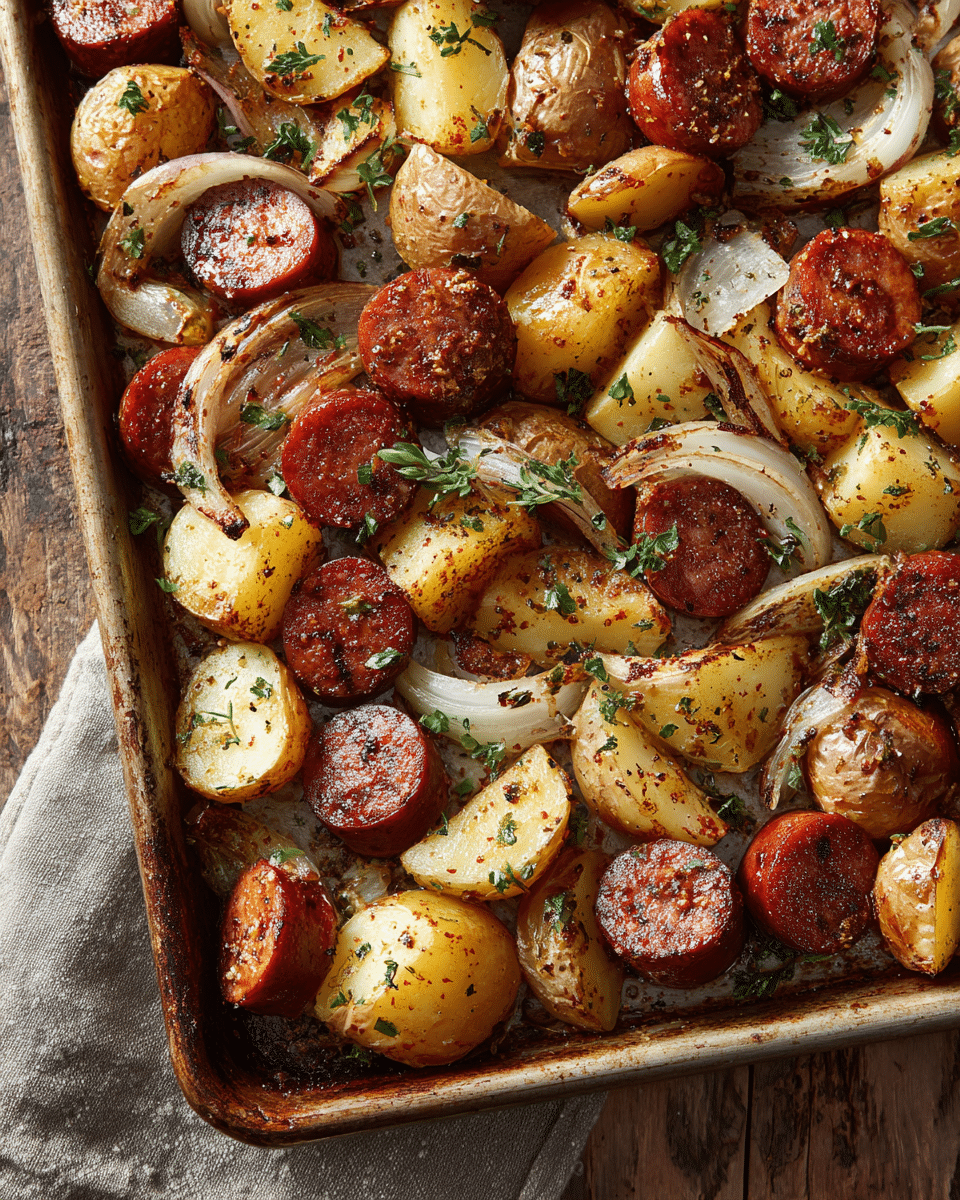 Easy One-Pan Kielbasa and Potatoes