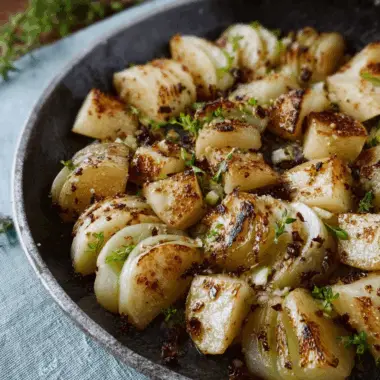 Garlic Roasted Kohlrabi – Easy 4-Ingredient Side