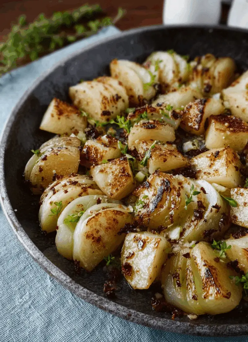 Garlic Roasted Kohlrabi – Easy 4-Ingredient Side