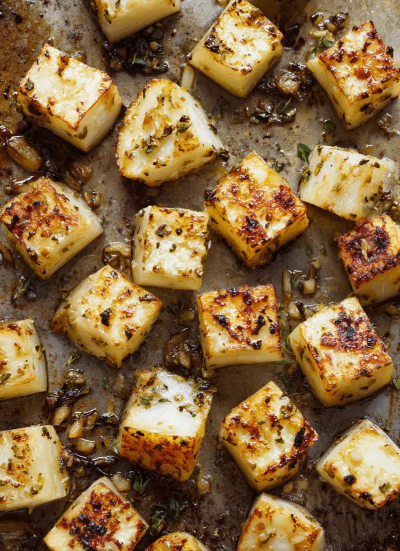 Garlic Roasted Kohlrabi