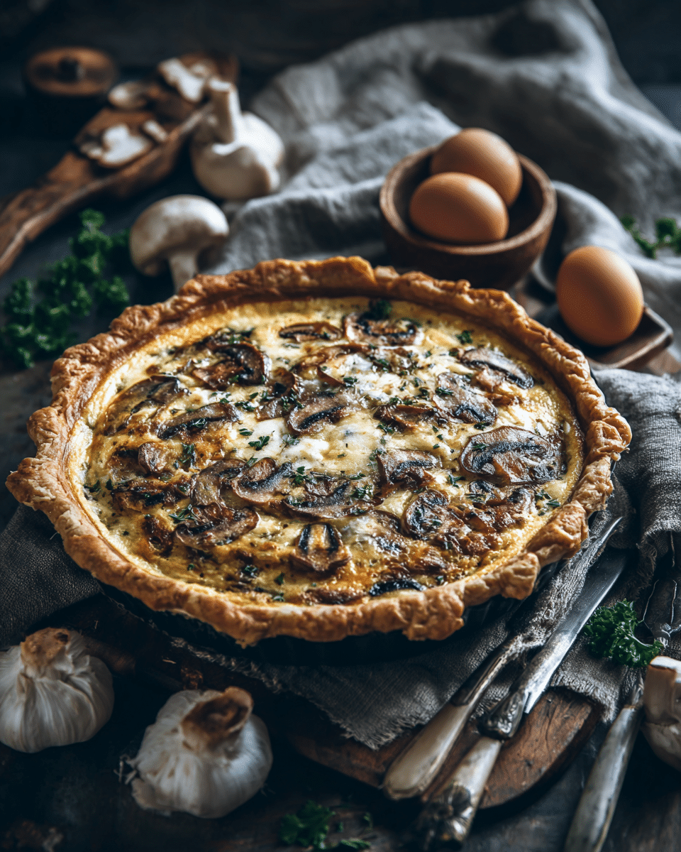 Mushroom & Swiss Quiche – Rich, Savory, and Hearty