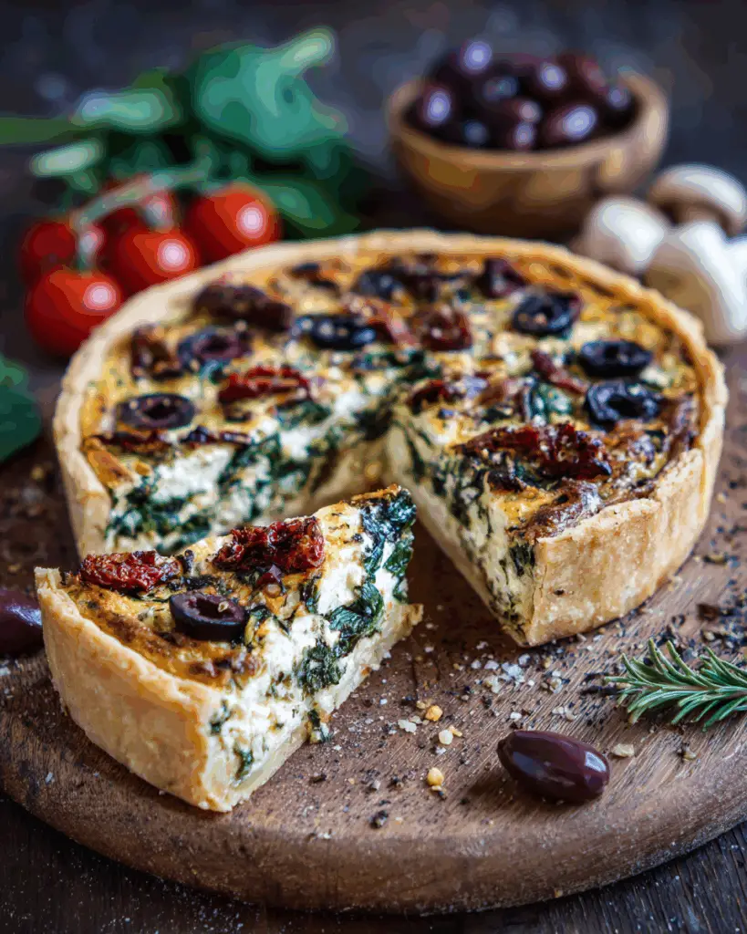 Greek Quiche with Olives & Feta – Mediterranean Brunch Idea