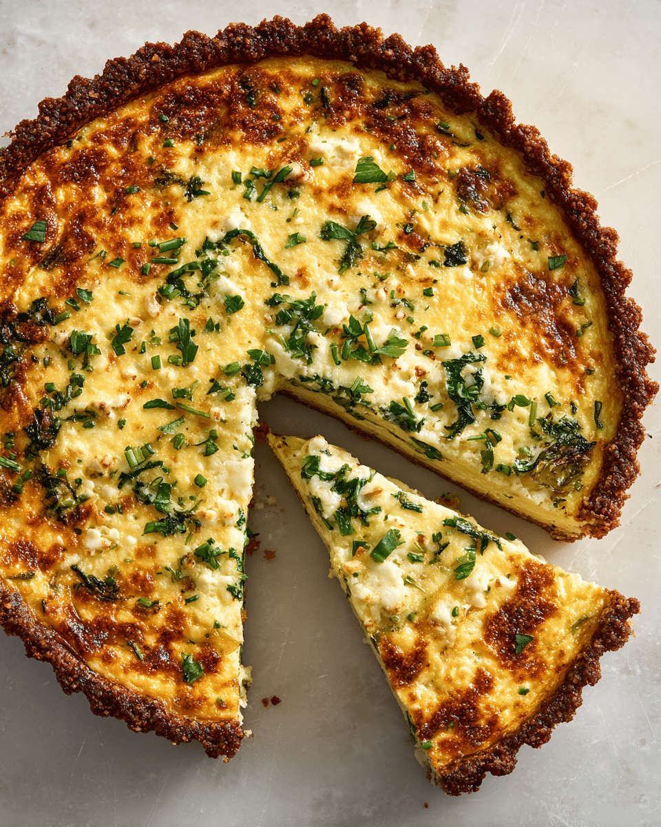 Cheesy Cauliflower Crust Quiche – Keto Brunch Must-Try