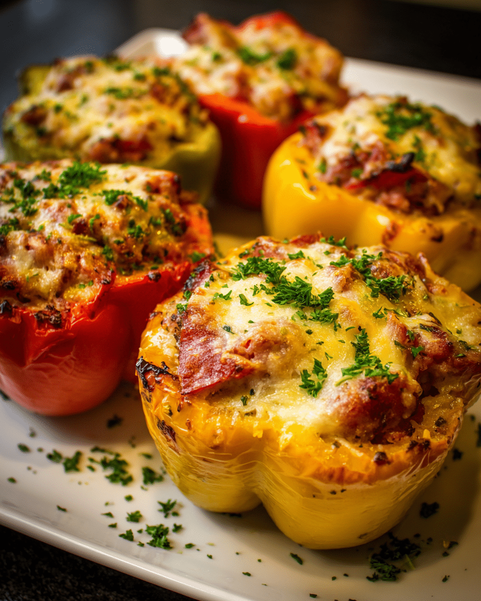 Kielbasa Stuffed Peppers (Low Carb)
