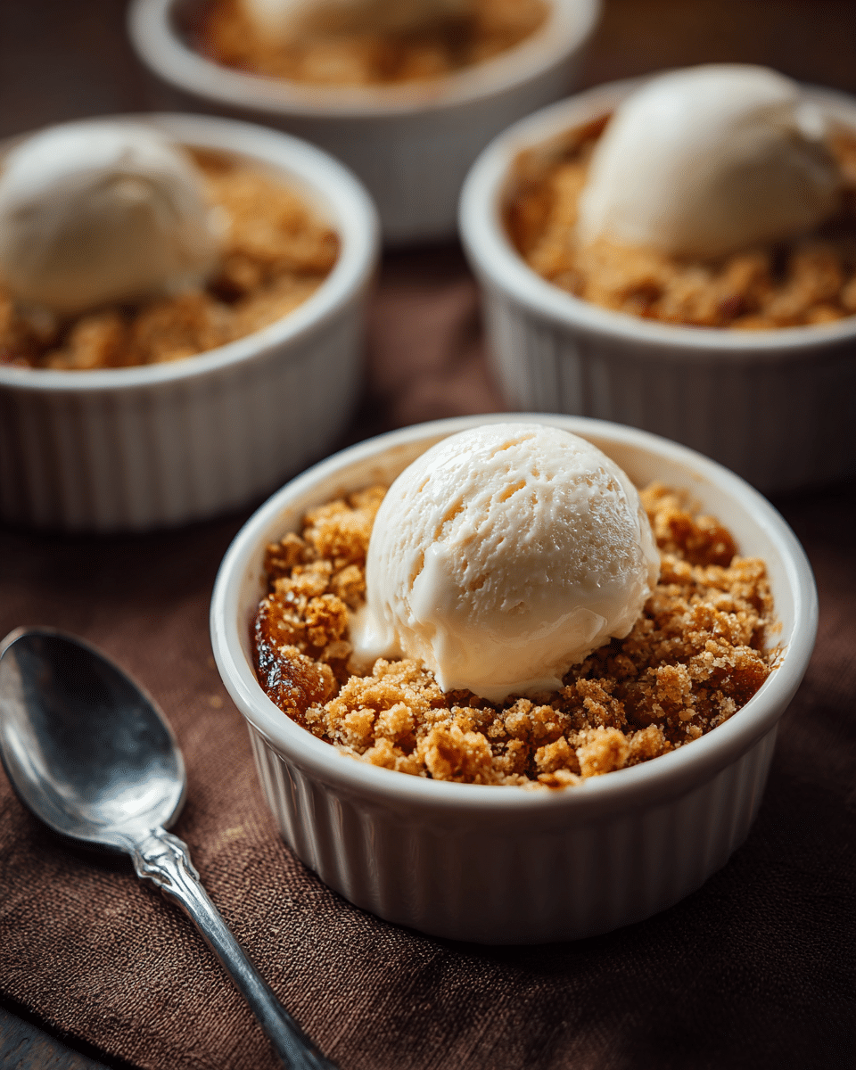 Cinnamon Peach Crumble Cups