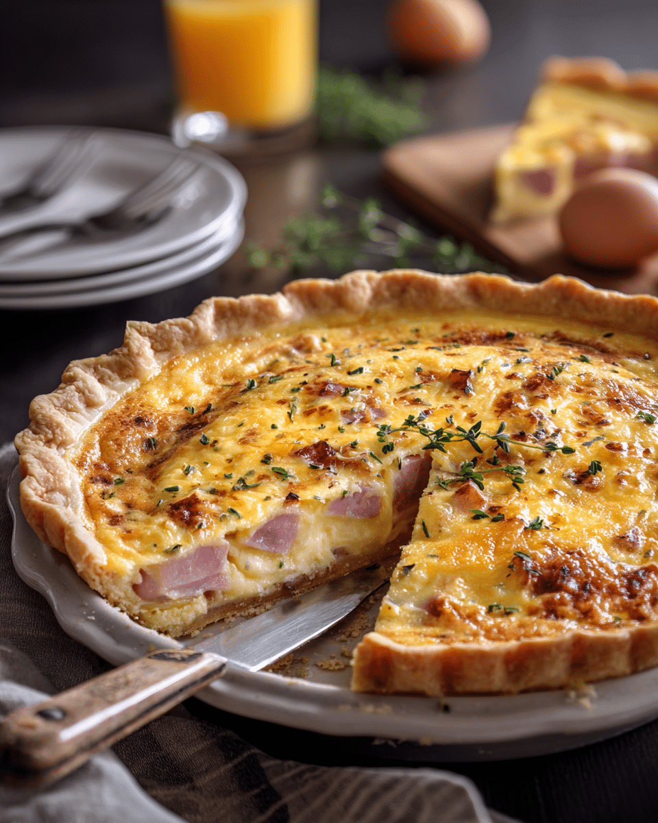 Ham & Cheese Quiche – Perfect for Weekend Brunch