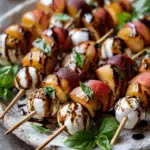 Easy Fresh Peach Caprese Skewers