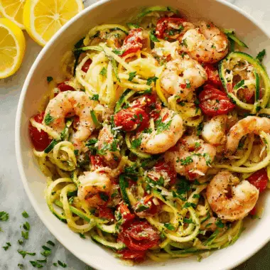 Shrimp Zucchini Pasta