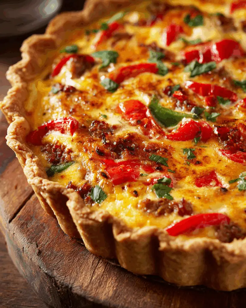 Chorizo Pepper Jack Quiche – Spicy and Bold Brunch Hit