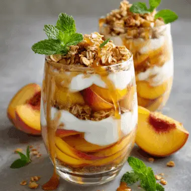 Peach Yogurt Parfait – Layered, Light, And Easy To Prep
