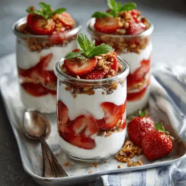 Strawberry Yogurt Parfaits – A Creamy & Sweet Back to School Morning Boost