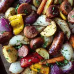 Roasted Kielbasa and Veggie Sheet Pan