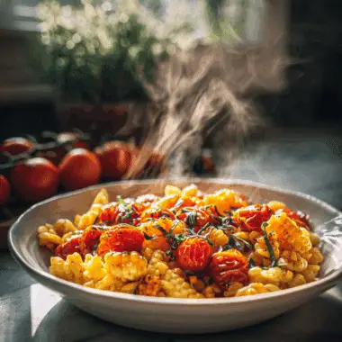 Roasted Corn and Tomato Pasta