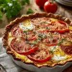 Fresh Tomato Basil Quiche – A Garden-Fresh Classic