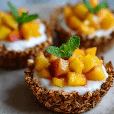 Peaches And Granola Cups – No-Bake Breakfast Delight
