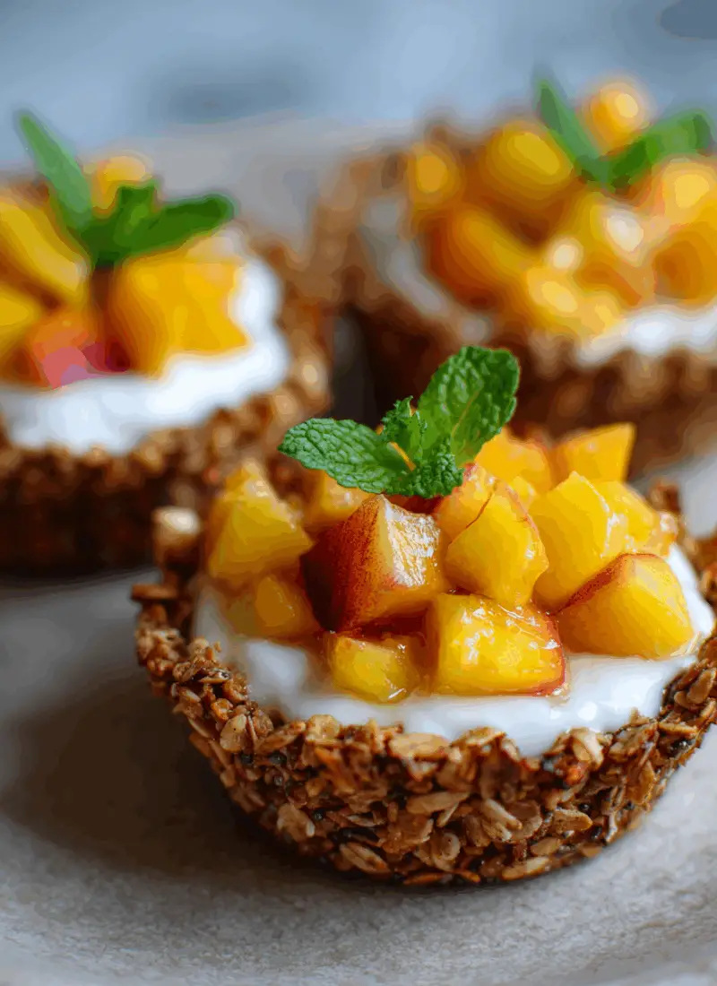 Peaches And Granola Cups – No-Bake Breakfast Delight
