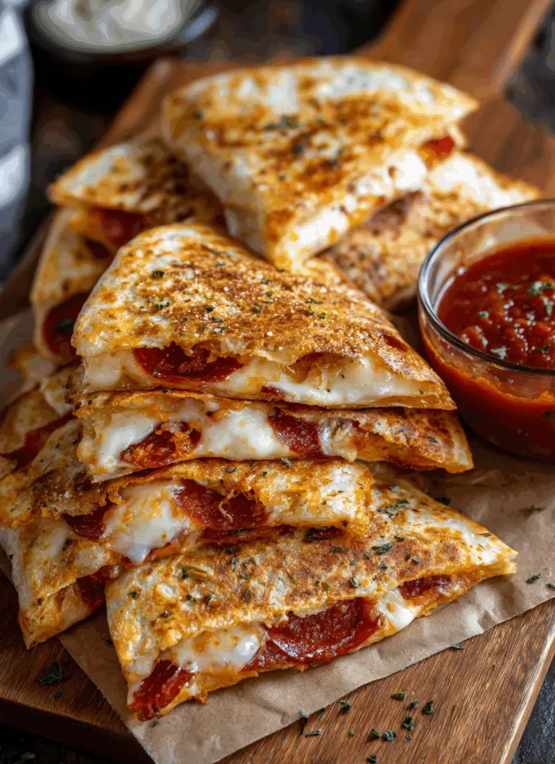 Pepperoni Pizza Quesadillas