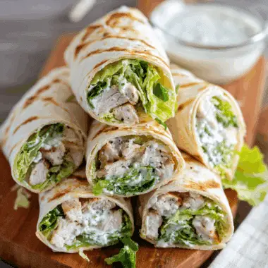 Chicken Caesar Wraps – Fresh, Crunchy & Grab-and-Go