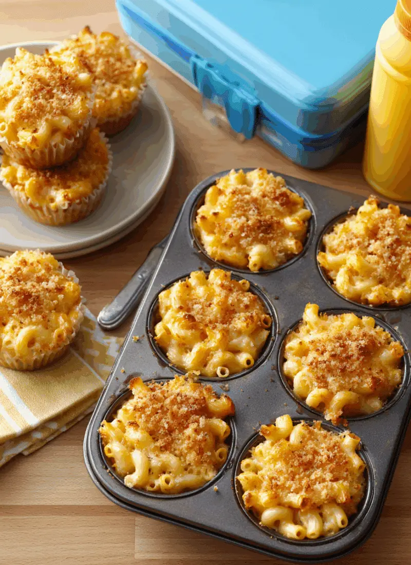 Macaroni Muffin Cups – A Handy, Cheesy Back to School Meal-in-One