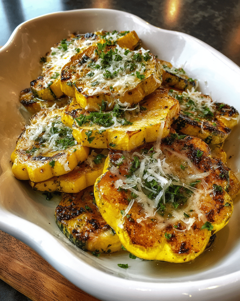 Garlic Parmesan Roasted Patty Pan Squash