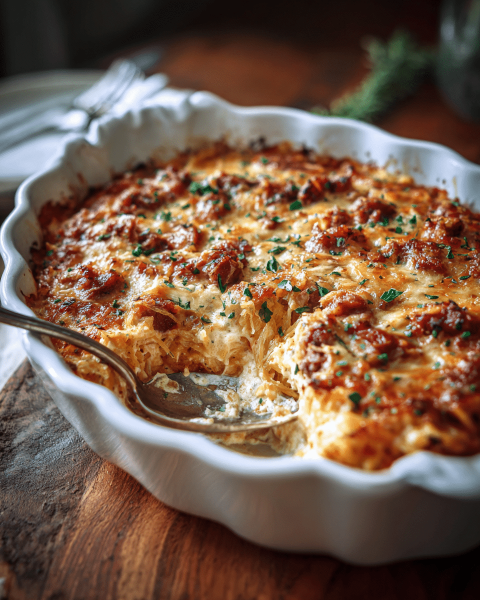Kielbasa Spaghetti Squash Bake