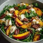 Easy Roasted Peach & Goat Cheese Salad