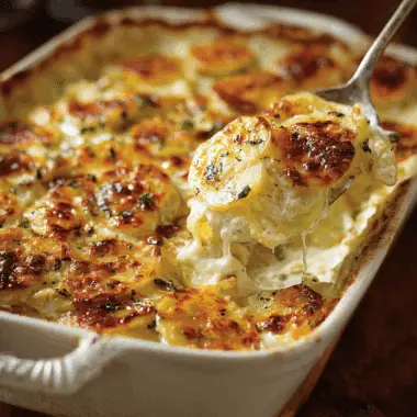 Cheesy Kohlrabi Gratin