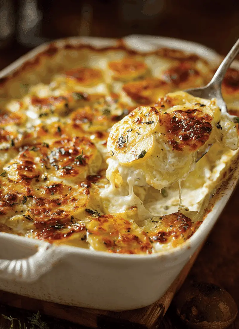 Cheesy Kohlrabi Gratin