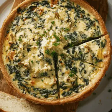 Artichoke Spinach Quiche – Creamy, Cheesy, and Gourmet 3 Artichoke Spinach Quiche – Creamy, Cheesy, and Gourmet