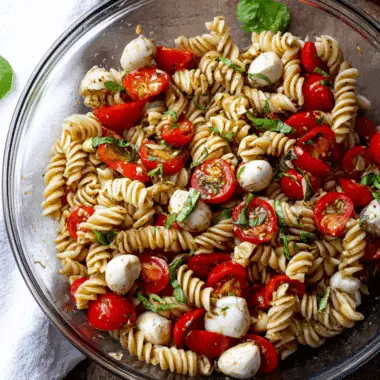Caprese Pasta Salad – Tomato, Mozzarella & Basil Twist 2 Caprese Pasta Salad – Tomato, Mozzarella & Basil Twist