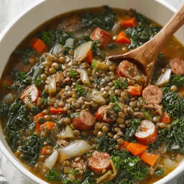 Kielbasa and Lentil Stew 2 Kielbasa and Lentil Stew