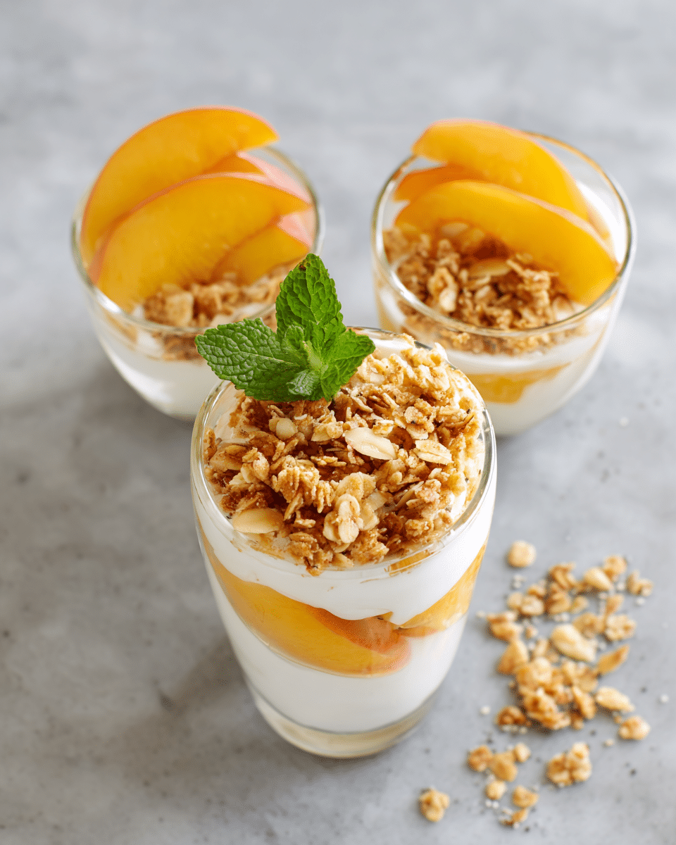 Easy Peach Yogurt Breakfast Parfait