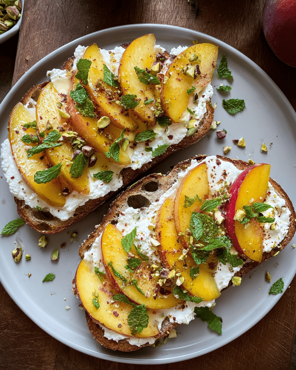 Famous Peaches & Ricotta Toast