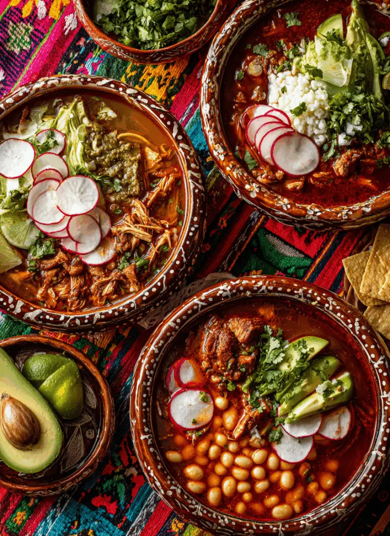 Pozole Rojo or Verde – Festive Hominy Bowl
