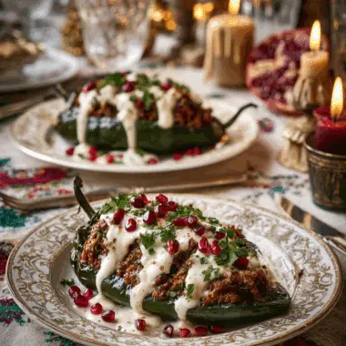 Chiles en Nogada – Patriotic Stuffed Peppers (Mexican Independence Day Food)