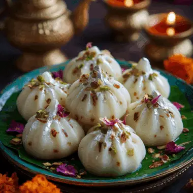 Gulkand Stuffed Modak – Floral, Sweet & Trendy