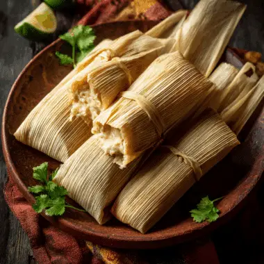 Tamales de Elote or Pork – Steamed, Traditional Mexican Independence Day Food