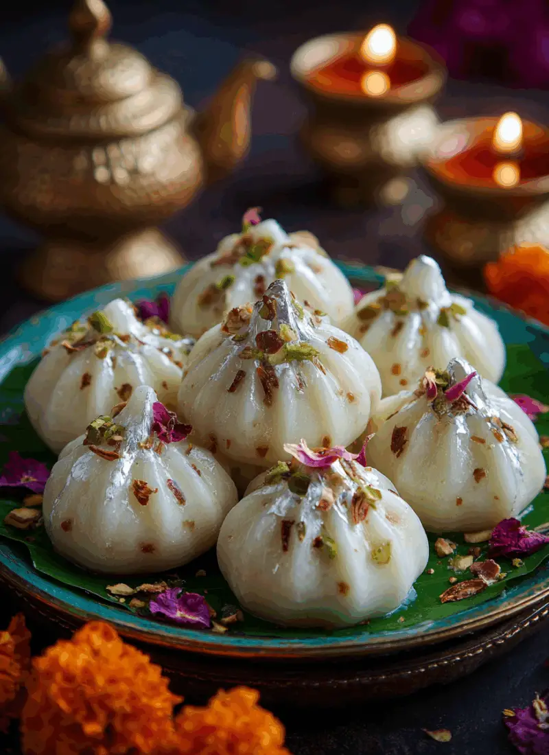 Gulkand Stuffed Modak – Floral, Sweet & Trendy