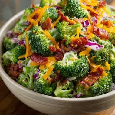 Labor Day Loaded Broccoli Salad – Crunchy, Bacon-Cheddar & Bright