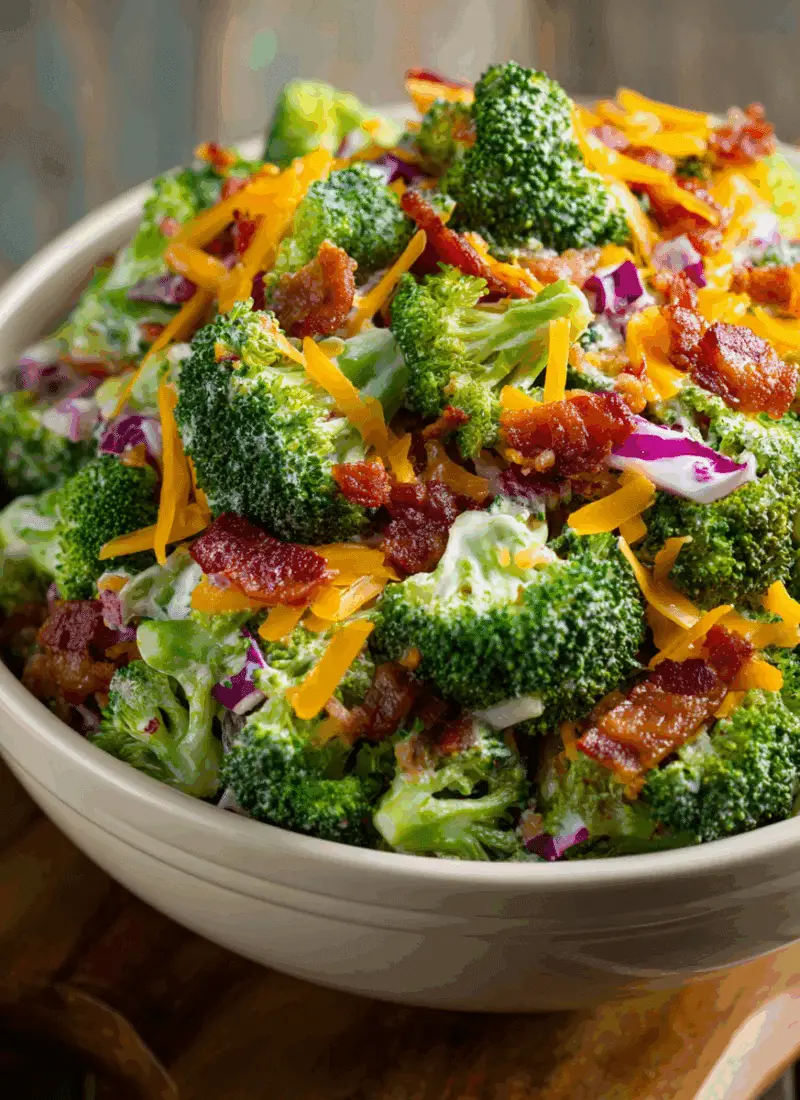 Labor Day Loaded Broccoli Salad – Crunchy, Bacon-Cheddar & Bright