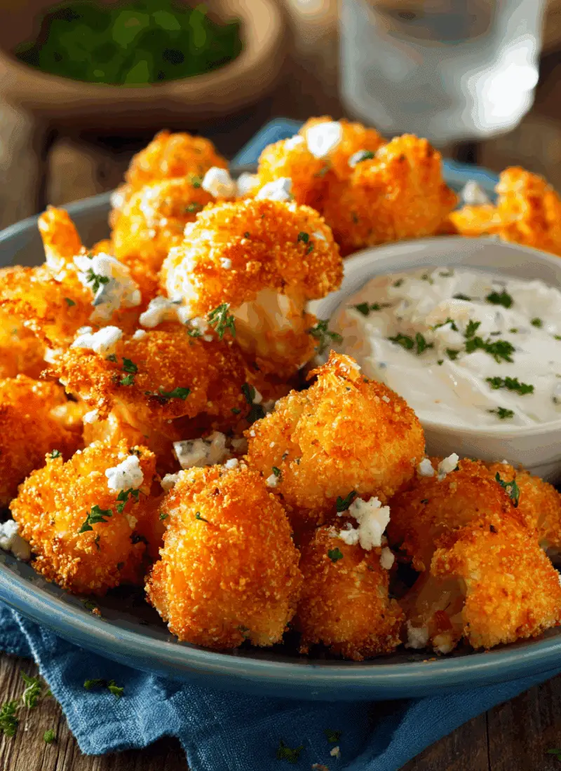 Buffalo Cauliflower Bites – Spicy Vegetarian Football Food
