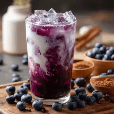 Blueberry Latte Iced Drink