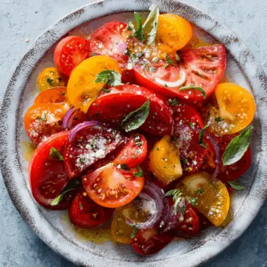 Labor Day Heirloom Tomato Salad – Burst, Sweet & Herb-Infused Flavor