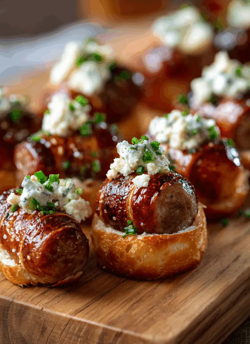 Pretzel Bratwurst Bites – Savory Mini Football Food