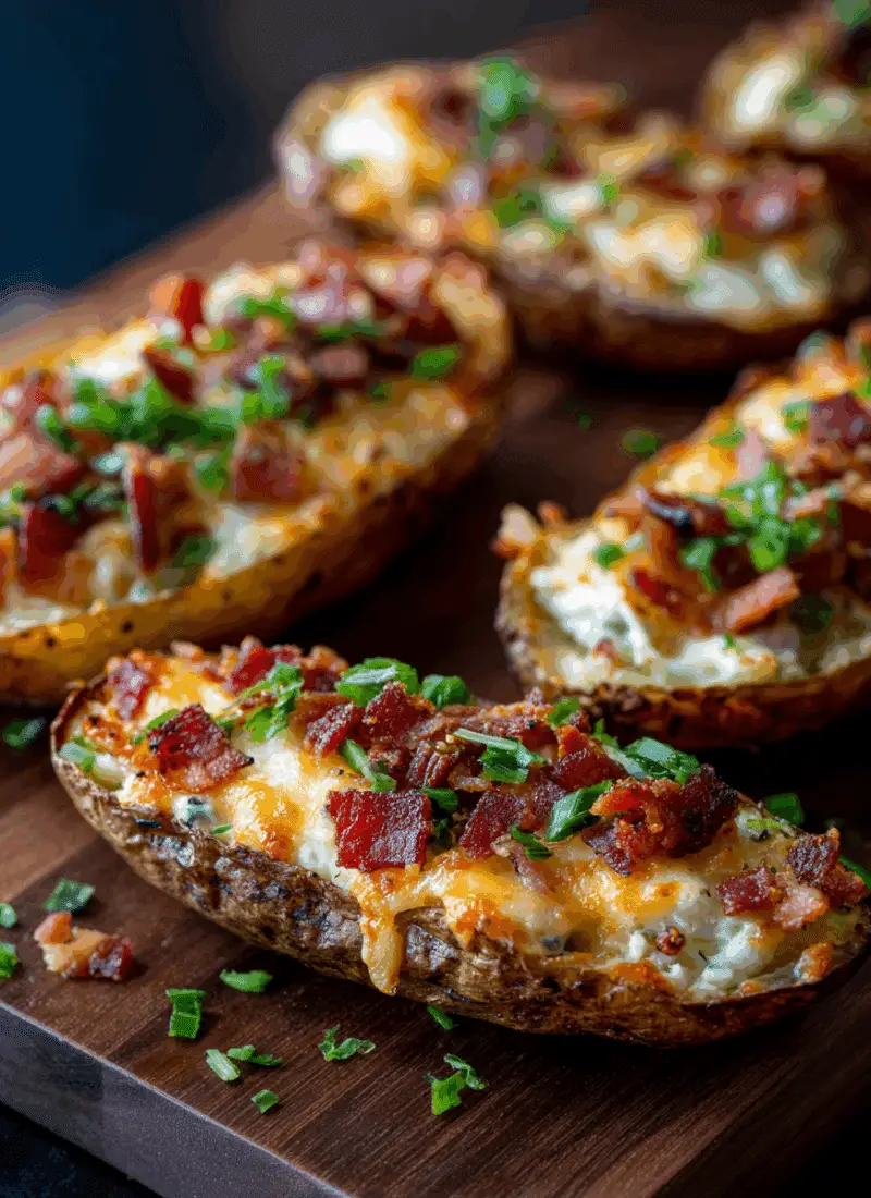 Football Food Potato Skins with Bacon – Crispy, Cheesy & Holding Strong